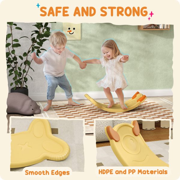 AIYAPLAY Balance Board for Kids Balance Training & Sensory Play, Yellow - Image 7