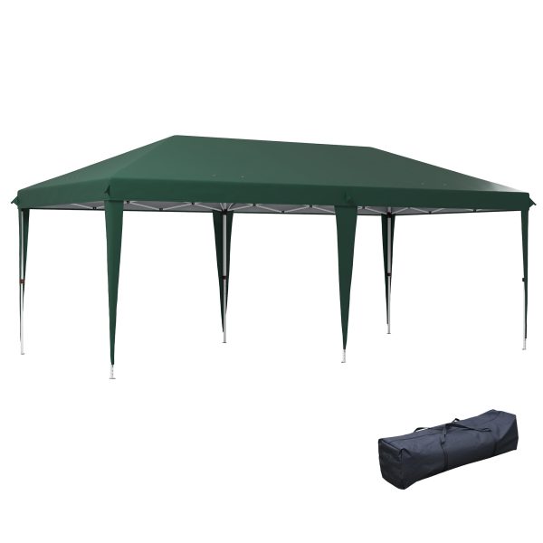 Outsunny 6 x 3(m) Pop Up Gazebo Patio Party Event Heavy Duty Canopy Green