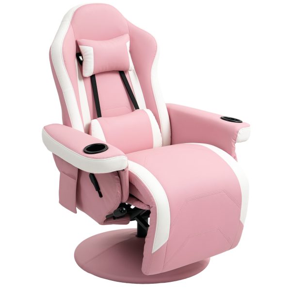 HOMCOM Manual Recliner Armchair PU Sofa Chair w/ Footrest & 135° Reclining