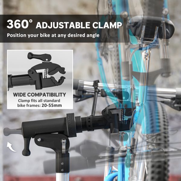 HOMCOM Bike Repair Stand, Max Load 40kg, Foldable, Height Adjustable - Image 6