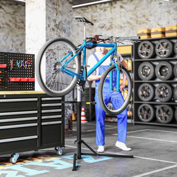 HOMCOM Bike Repair Stand, Max Load 40kg, Foldable, Height Adjustable - Image 2