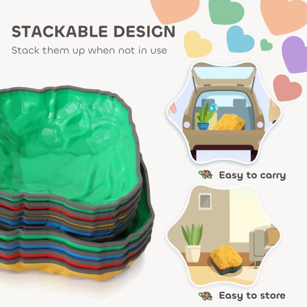 AIYAPLAY Balance Stepping Stones for Kids, 9 PCS River Stones Non-slip Bottom - Image 4