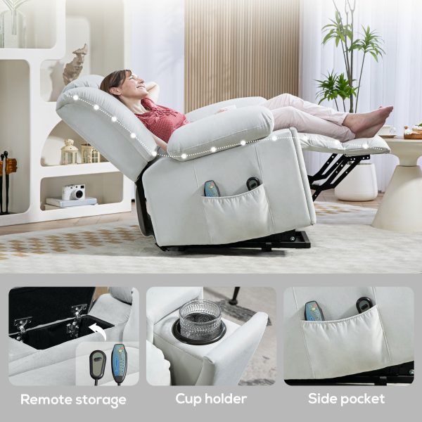 HOMCOM Power Lift Recliner Chair with Vibration Massage, USB - Image 6