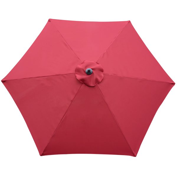 Outsunny Umbrella Parasol ?2.8x2.4 m, Steel, Polyester-Wine Red - Image 8