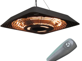 Outsunny 2000W Patio Electric Hanging Ceiling Heater Halogen Remote Aluminium