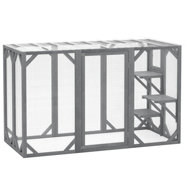 Outsunny 3 x 3.7m Aluminium Hardtop Gazebo Canopy 2 Tier Roof Dark Brown