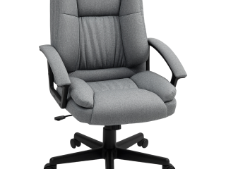 HOMCOM Swivel Executive Office Chair Mid Back Chair w/ Arm, Grey