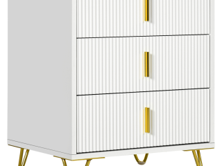 HOMCOM 3 Drawer Dresser, Chest of Drawers Storage Cabinet, White