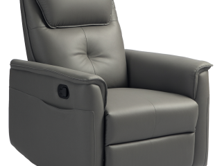 HOMCOM Recliner Armchair with Spring Cushion Adjustable Leg Rest Light Grey