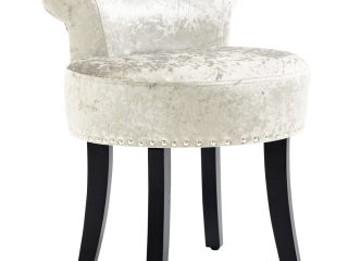HOMCOM Dressing Table Stool Vanity Seat w/ Rubber Wood Legs Bedroom - Beige