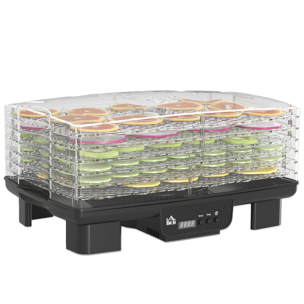 HOMCOM 6 Tray Food Dehydrator, Food Dryer Machine for Fruit Meat Vegetable