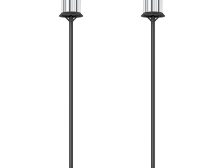 Outsunny LED Outdoor Solar Post Lights, Waterproof IP44, Cool White, 2 Pack