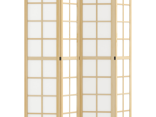 HOMCOM Indoor Room Partition, 4 Panel Folding Room Divider, 160 x 170cm