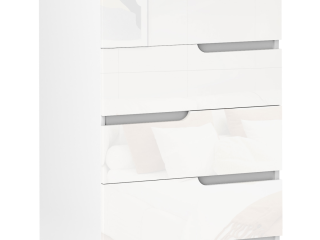 HOMCOM 4 Drawer Chest of Drawers for Bedroom, 60 x 40 x 85cm, White