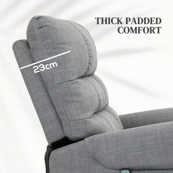 HOMCOM Power Lift Recliner Chair for Elderly with Massage and Heat Grey - Image 7