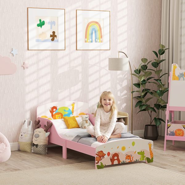 AIYAPLAY Toddler Bed, Cute Animal-Themed Kids Bed Frame, 143 x 77 x 60cm - Image 2