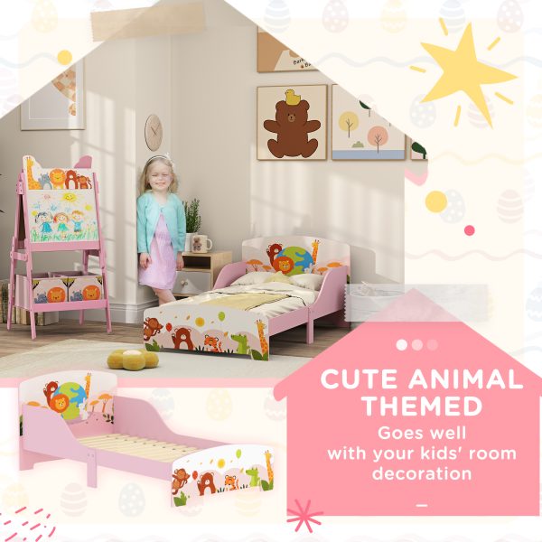 AIYAPLAY Toddler Bed, Cute Animal-Themed Kids Bed Frame, 143 x 77 x 60cm - Image 6