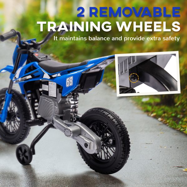 AIYAPLAY 12V Kids Electric Motorbike w/ Twist Grip Throttle, Music - Image 4