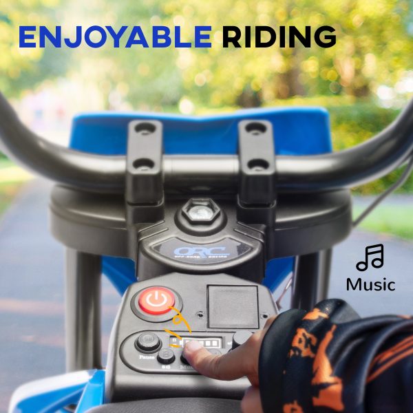 AIYAPLAY 12V Kids Electric Motorbike w/ Twist Grip Throttle, Music - Image 7