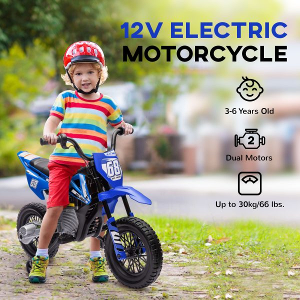 AIYAPLAY 12V Kids Electric Motorbike w/ Twist Grip Throttle, Music - Image 6