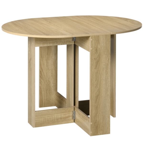 HOMCOM Folding Dining Table Foldable Drop Leaf Dinner Table for Kitchen