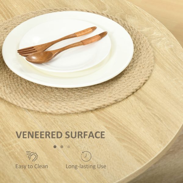 HOMCOM Folding Dining Table Foldable Drop Leaf Dinner Table for Kitchen - Image 4