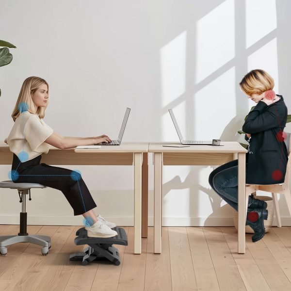 Foot Rest for Under Desk with Massage Function, Adjustable Angle and Height - Image 7