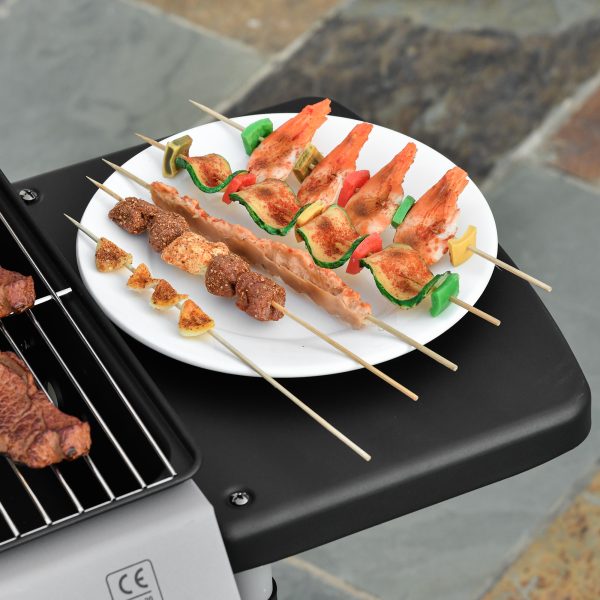 Outsunny Propane Gas Barbecue Grill 2 Burner Cooking BBQ 5.6 kW w/ Side Shelves - Image 8