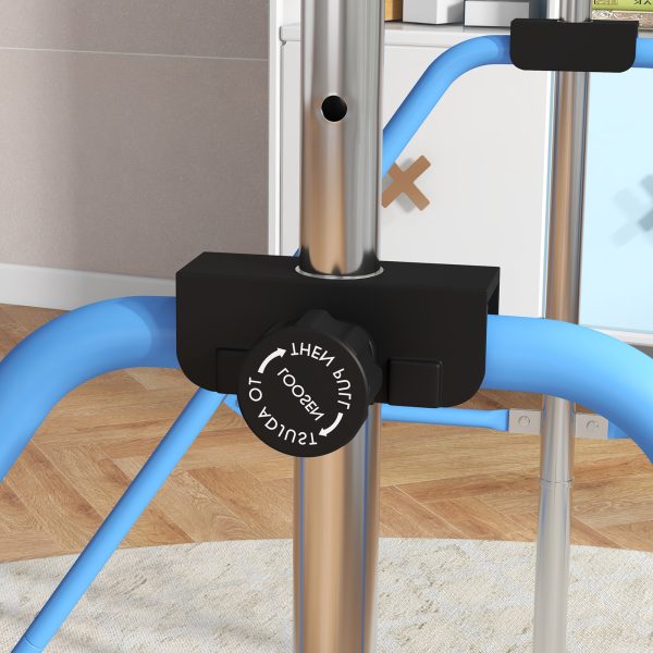HOMCOM Adjustable Height Foldable Kids Gymnastics Bar with Non-Slip Mats - Image 8