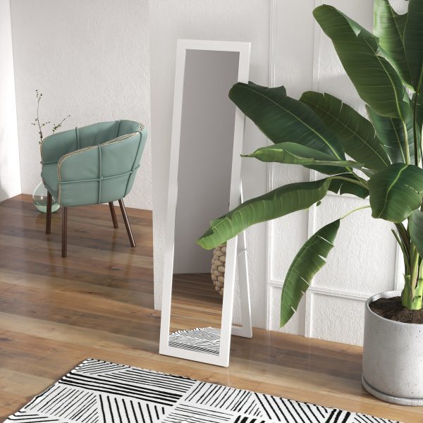HOMCOM Full Length Mirror, Farmhouse Wall Mirror, Hanging & Freestanding - Image 2