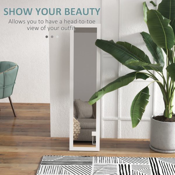 HOMCOM Full Length Mirror, Farmhouse Wall Mirror, Hanging & Freestanding - Image 3