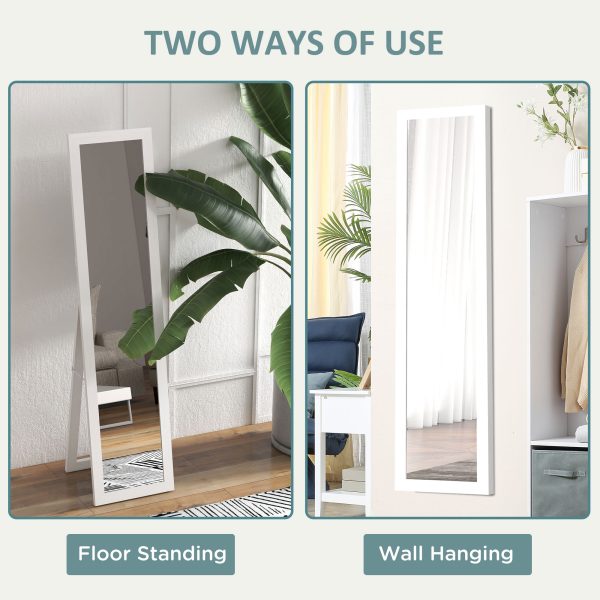 HOMCOM Full Length Mirror, Farmhouse Wall Mirror, Hanging & Freestanding - Image 4