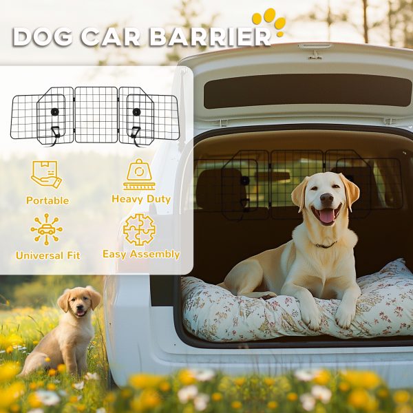 PawHut Dog Guard for SUVs, Vehicles, Vans, Car Barrier with Adjustable Width - Image 3