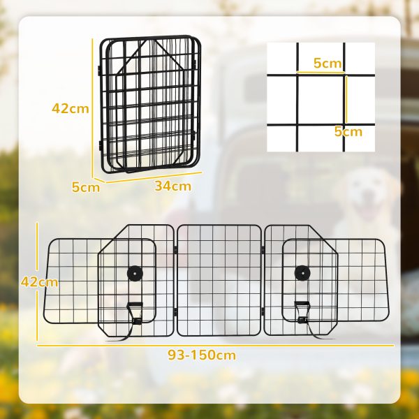 PawHut Dog Guard for SUVs, Vehicles, Vans, Car Barrier with Adjustable Width - Image 5