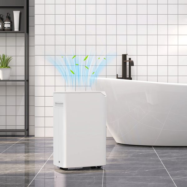 HOMCOM 20L/Day Small Dehumidifier for Home Damp Laundry, with 24H Timer - Image 8
