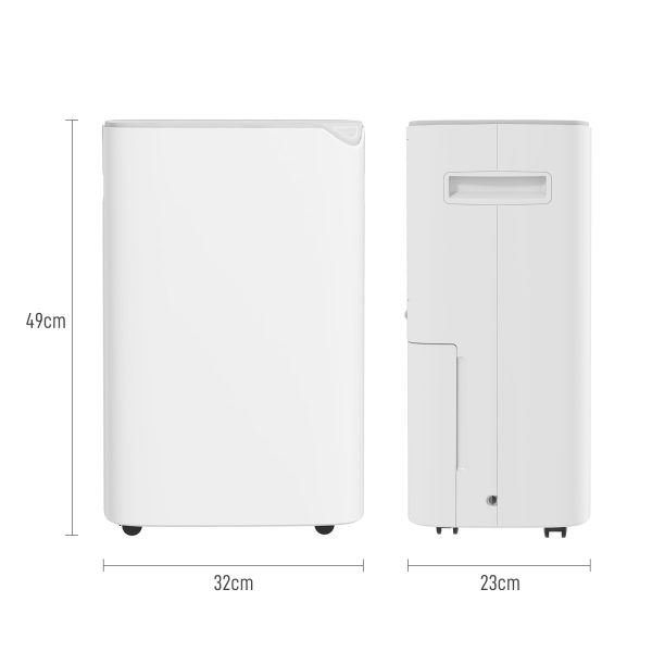 HOMCOM 20L/Day Small Dehumidifier for Home Damp Laundry, with 24H Timer - Image 5