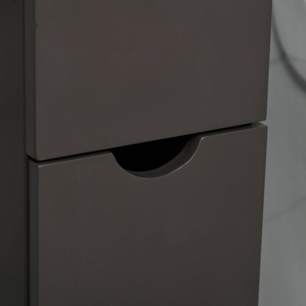 HOMCOM Tall Bathroom Storage Cabinet with Shelf and Drawers, Brown - Image 7