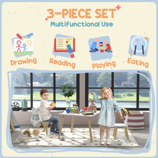 AIYAPLAY 3 Pieces Toddler Table and Chair Set for Nursery, Playroom, Classroom - Image 4