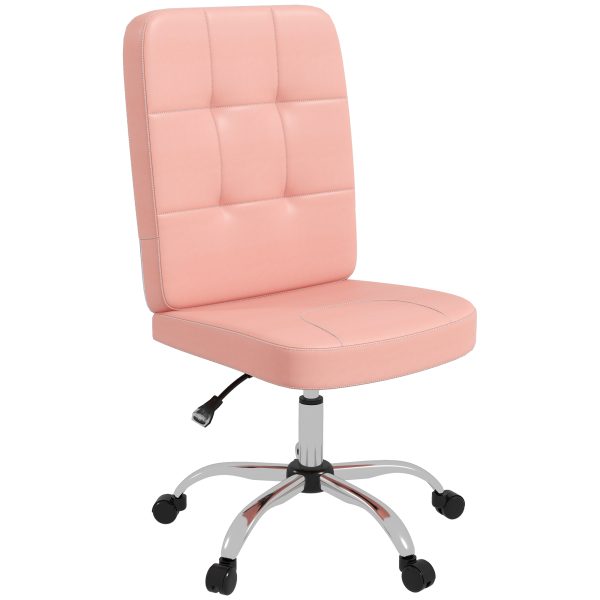Faux Leather Home Office Chair with Adjustable Height