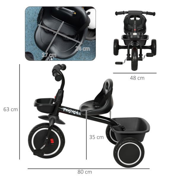 AIYAPLAY Kids Trike for 2 to 5 Years with Adjustable Seat, Baskets - Image 5