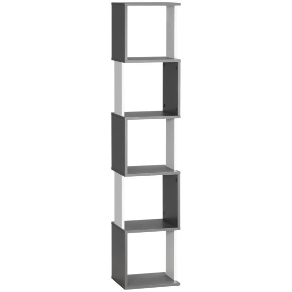 HOMCOM 5-Tier Bookshelf Freestanding Bookcase Storage Shelves