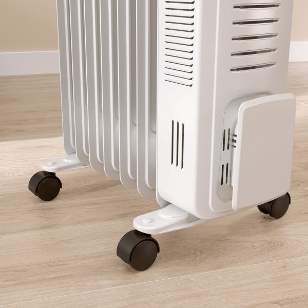 HOMCOM 7 Fin Portable Oil Filled Heater Radiator, Energy Efficient - Image 6
