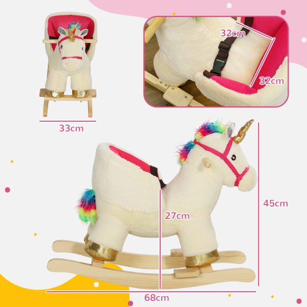 AIYAPLAY Rocking Horse Ride on Unicorn with Realistic Sound for 18-36 Months - Image 5