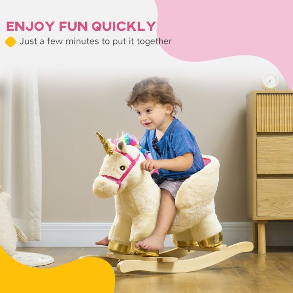 AIYAPLAY Rocking Horse Ride on Unicorn with Realistic Sound for 18-36 Months - Image 6