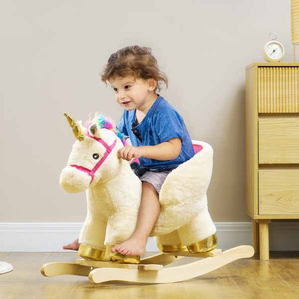 AIYAPLAY Rocking Horse Ride on Unicorn with Realistic Sound for 18-36 Months - Image 2
