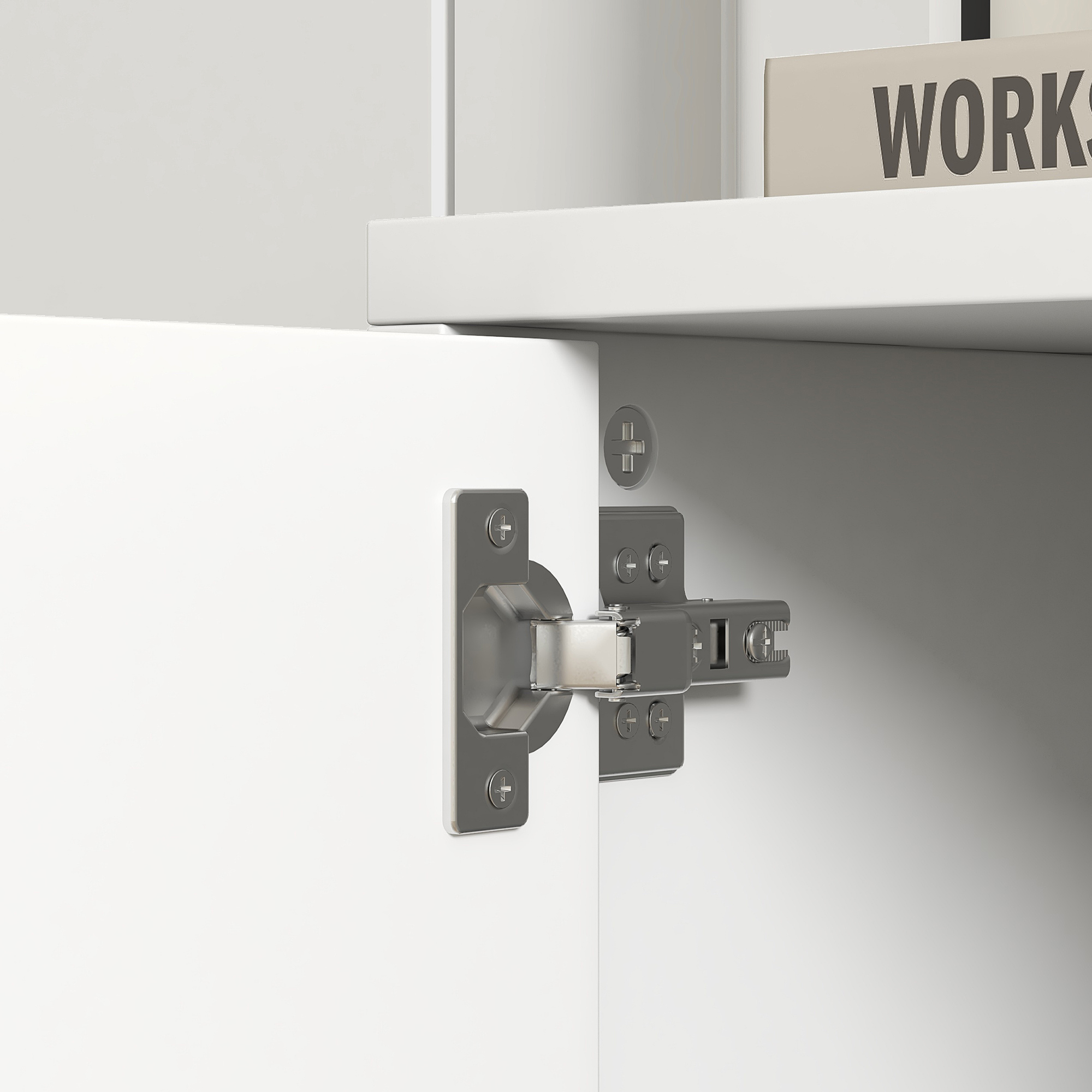 HOMCOM Upholstered Entryway Shoe Bench with Storage Cabinet Open Shelf - Image 8