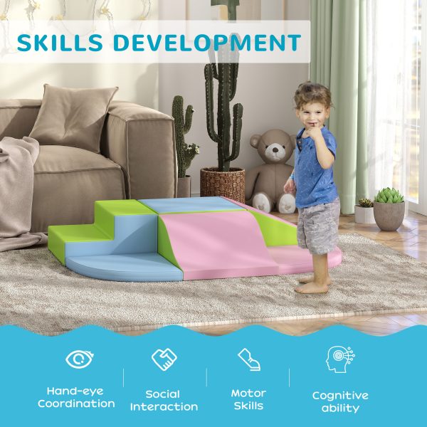 HOMCOM 6 Piece Soft Play Equipment for Kids Climb and Crawl - Image 3