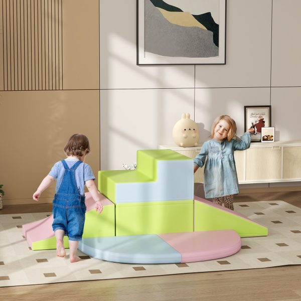 HOMCOM 6 Piece Soft Play Equipment for Kids Climb and Crawl - Image 2