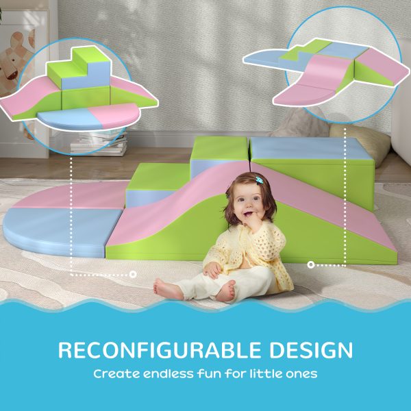HOMCOM 6 Piece Soft Play Equipment for Kids Climb and Crawl - Image 6